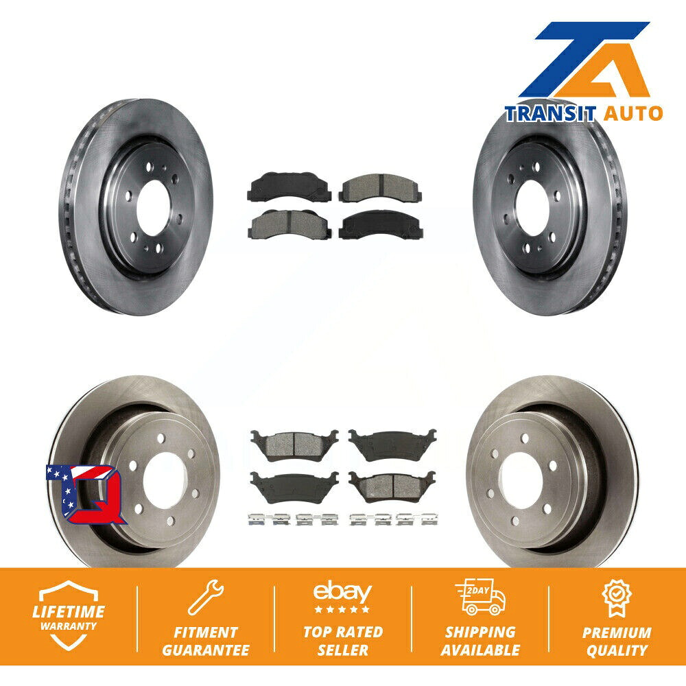 brake disc rotor フォードF-150用のフロントリアディスクブレーキローターとセミメタルパッドキット Front Rear Disc Brake Rotors And Semi-Metallic Pads Kit For Ford F-150【並行輸入品】