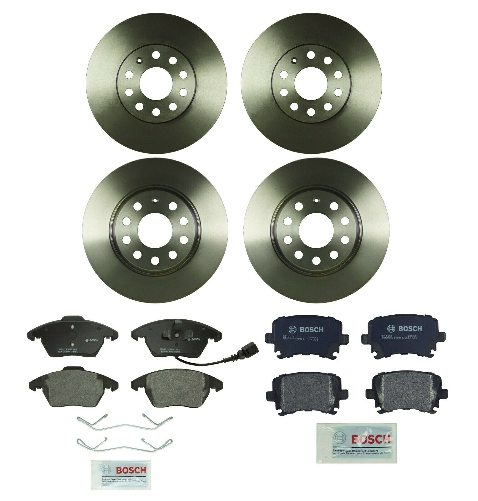 brake disc rotor ボッシュフロント288mmリア286mmブレーキキットディスクローターVWアウディFWD用セミメットパッド Bosch Front 288mm Rear 286mm Brake Kit Disc Rotors Semi-Met Pads For VW Audi FWD【並行輸入品】｜Us Custom Parts Shop USDM