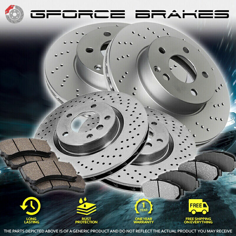 brake disc rotor 2006年のメルセデスE350 4-Matic Sport PKGのF+Rドリルローターとパッド2005年8月19日 F+R Drill Rotors & Pads for 2006 Mercedes E350 4-Matic Sport Pkg from 08/19/2005【並行輸入品】
