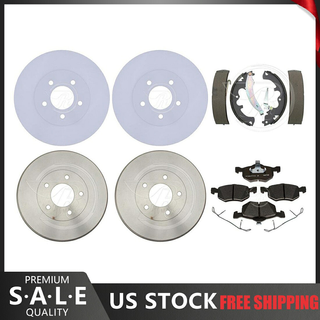 brake disc rotor Ford Escape 2007コーティングブレーキローターとメタリックパッド +ブレーキドラムと靴 Fits Ford Escape 2007 Coated Brake Rotors & Metallic Pads + Brake Drums & Shoes【並行輸入品】｜Us Custom Parts Shop USDM