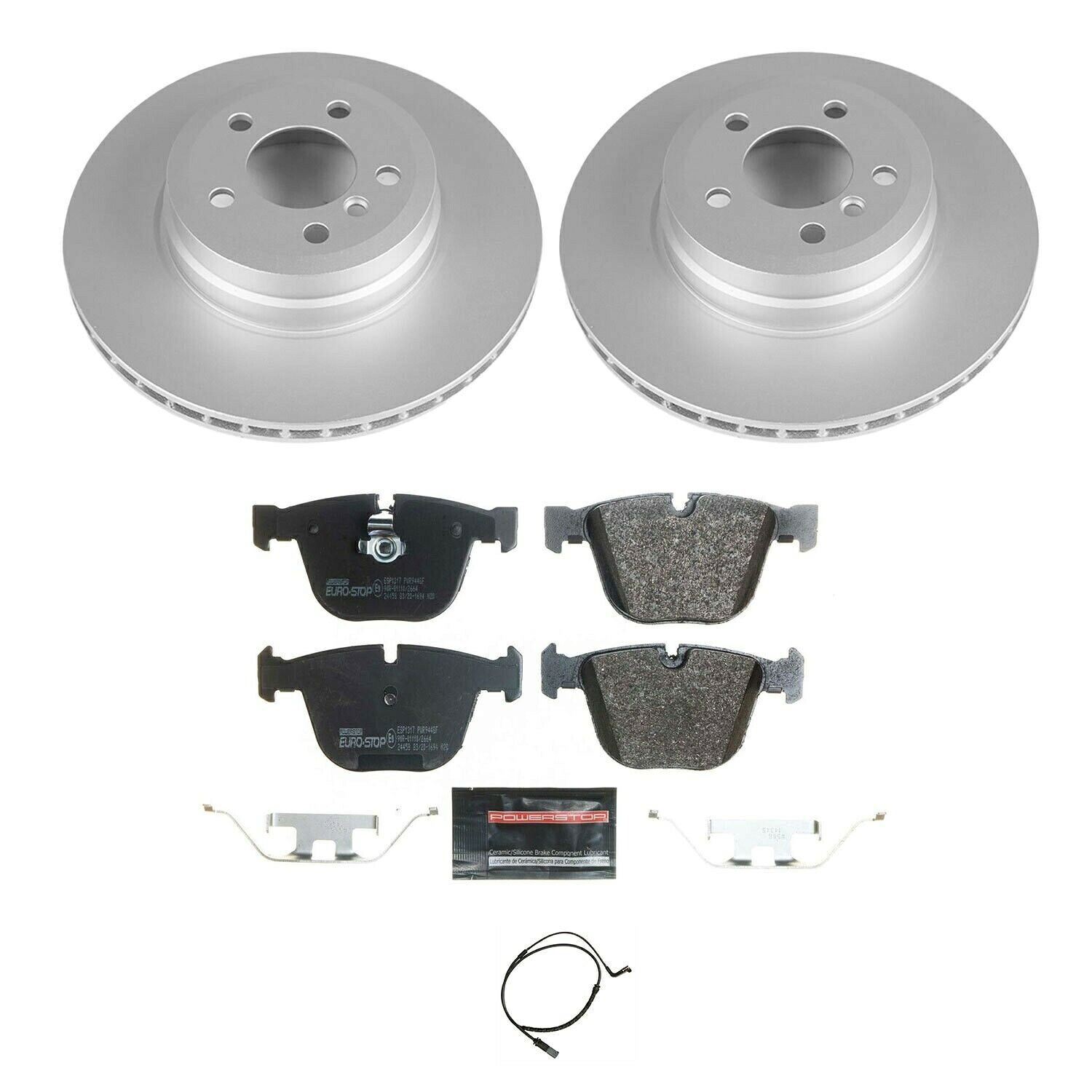 brake disc rotor - リアユーロストップ高炭素コーティングローター、ECE-R90ブレーキパッド +ハードウェアキットFO - Rear Euro-Stop High-Carbon Coated Rotors, ECE-R90 Brake Pads + Hardware Kit fo【並行輸入品】｜Us Custom Parts Shop USDM