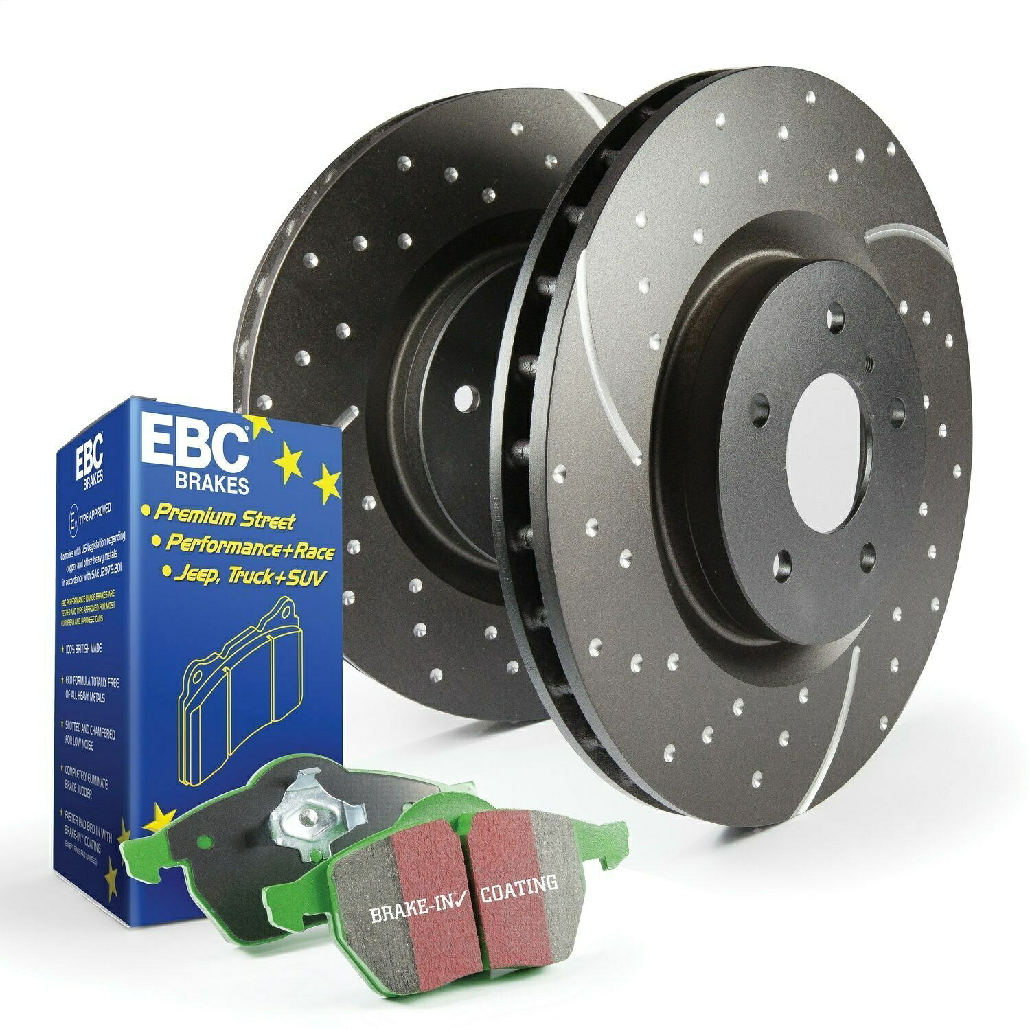brake disc rotor EBCブレーキS3KR1152 S3 KITS GREENSTUFF 6000およびGD ROTORS TRUCK/SUV FITS F-150 EBC Brakes S3KR1152 S3 Kits Greenstuff 6000 and GD Rotors Truck/SUV Fits F-150【並行輸入品】｜Us Custom Parts Shop USDM