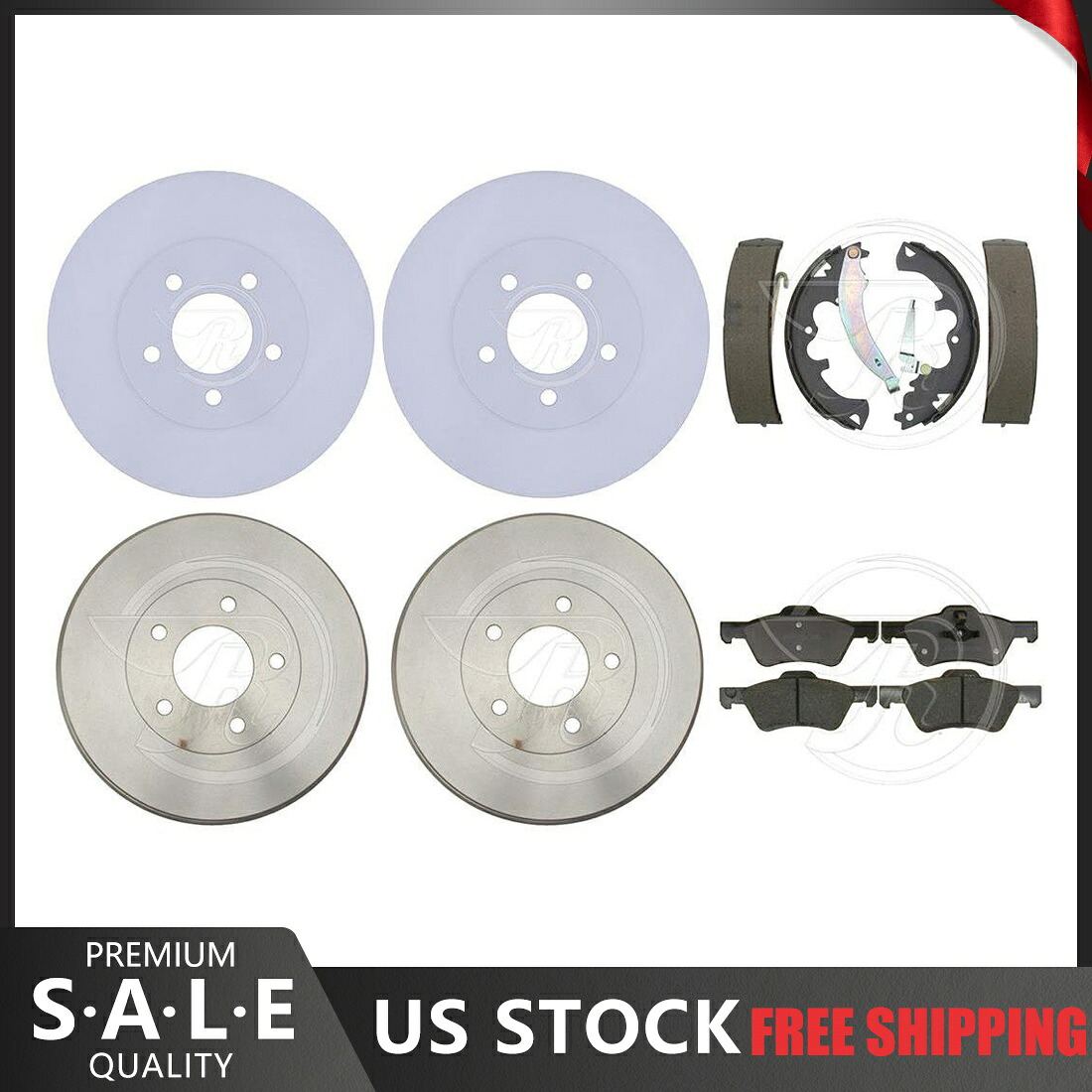 brake disc rotor フィット2011-2012フォードエスケープコーティングブレーキロータードラムセラミックパッドとブレーキシューズ Fits 2011-2012 Ford Escape Coated Brake Rotors Drums Ceramic Pads & Brake Shoes【並行輸入品】｜Us Custom Parts Shop USDM