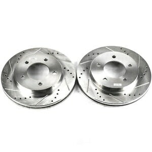 brake disc rotor （f＆ r））ドリル + posi静か静かセラミックパッド-c30 c70 s40 v50 300mm Frt Disc Brake Rotor Power Stop AR8557XPR【並行輸入品】