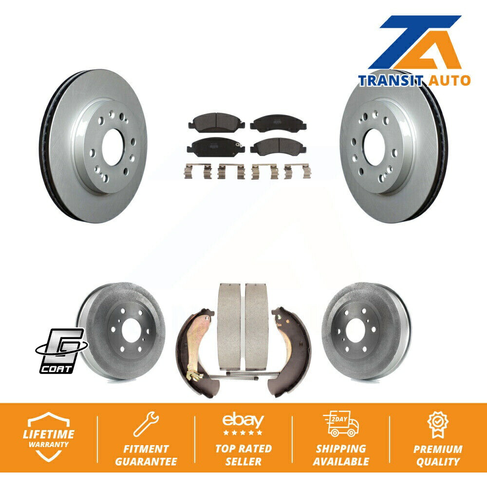 brake disc rotor 2001年年2006年GMC Sierra 1500 HD NL Front Rear Coated Brake Rotor Semi-Metallic Pad Drum Kit For Chevrolet Silverado【並行輸入品】