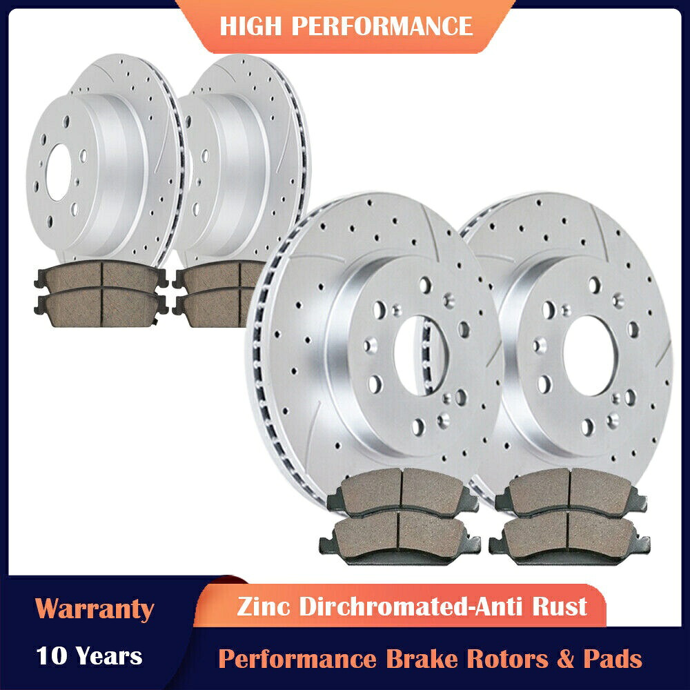 brake disc rotor 2012-2016 Audi S4 Front Rear Rotors and Brake Pads Brakes Kits for Chevy SILVERADO GMC SIERRA 1500【並行輸入品】