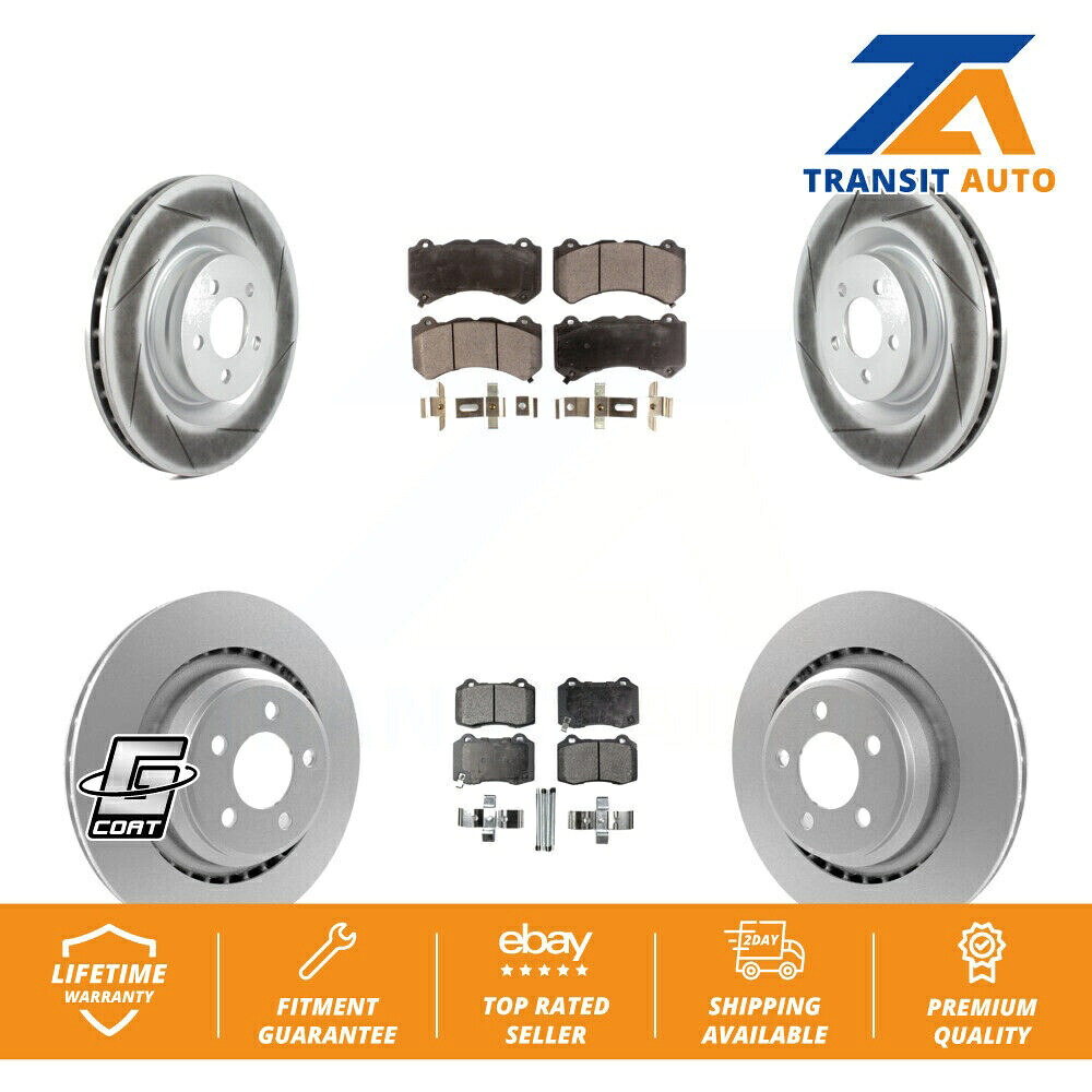 brake disc rotor htc4283-ah Front Rear Coated Disc Brake Rotors Ceramic Pad Kit For Dodge Challenger Charger【並行輸入品】