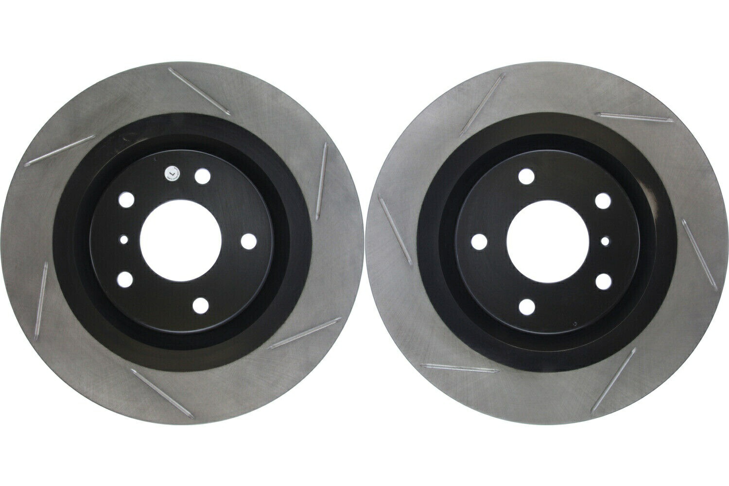 brake disc rotor [フロント] Brakenetic Premium Slotted Brake Rotors+posi静かbpk72949 Front PAIR Stoptech Disc Brake Rotor for 2013 INFINITI EX37 (45102)【並行輸入品】