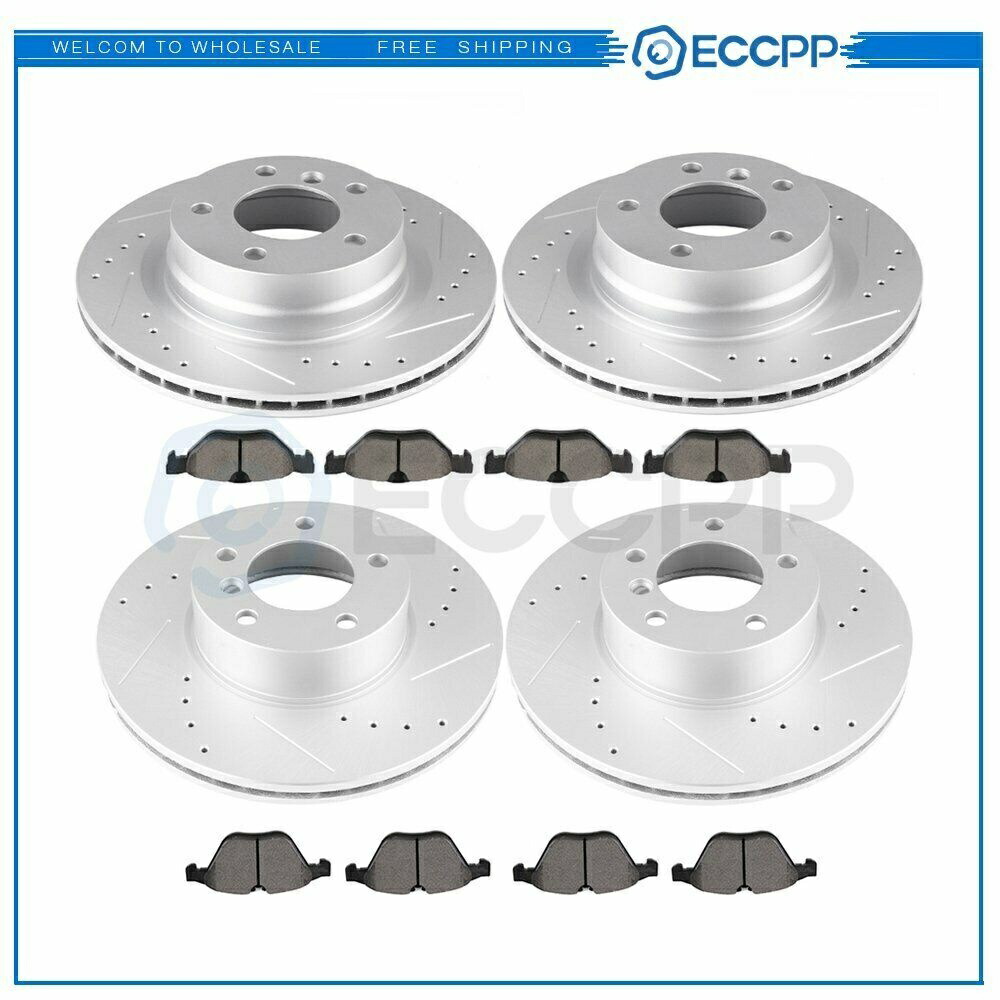 brake disc rotor ボッシュフロント＆リア281mm Ceramic Brake Pads And Rotors Front Rear For BMW 328i 08 09 10 11 12 13【並行輸入品】