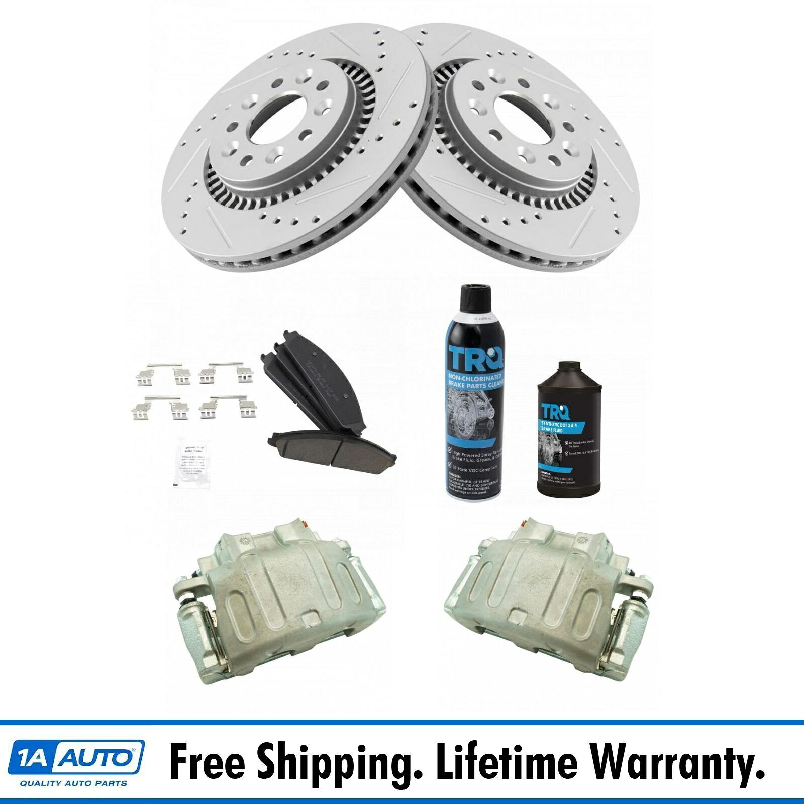 brake disc rotor 2013-2015 Brake Caliper Ceramic Pad & Performance Rotor Front Kit w/Fluids for Ford【並行輸入品】|Us Custom Parts Shop USDM