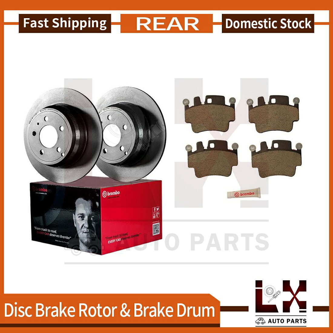brake disc rotor hkc5174.418b Rear Brembo Brake Rotors & Ceramic Brake Pads Set Set For Porsche 911 2004【並行輸入品】