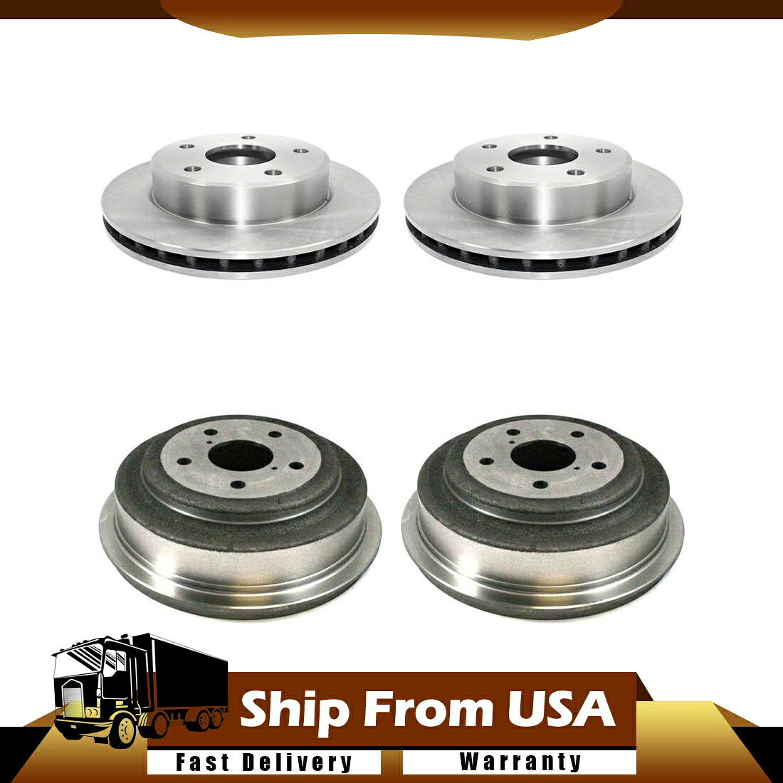 brake disc rotor [フロント +リア] Brakenetic Sport Drilled Slotted Brake Rotors [316mm] BSR75668 Front Rear 4X DuraGo Brake Drum Disc Brake Rotor fits 2005-2007 Dodge Dakota_WT【並行輸入品】 86,878円
