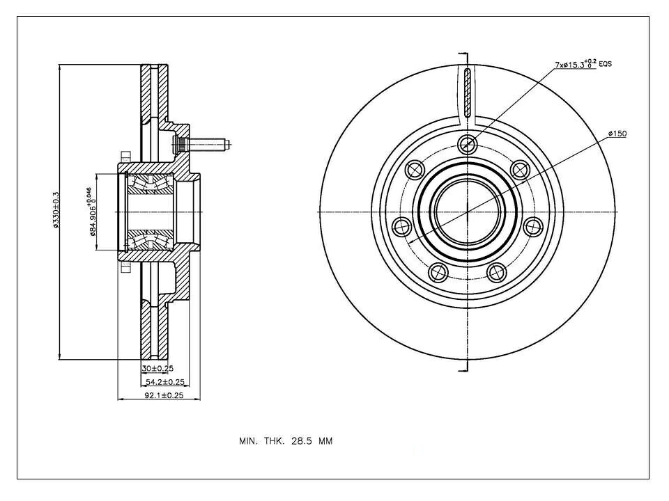 brake disc rotor リアブラケネティックブラケネティックプレミアム +セラミック55.62169.21 [Front Drill&Slot Brake Rotors Ceramic Pads] Fit 04-08 Ford F-150 RWD 7 Lugs【並行輸入品】｜Us Custom Parts Shop USDM