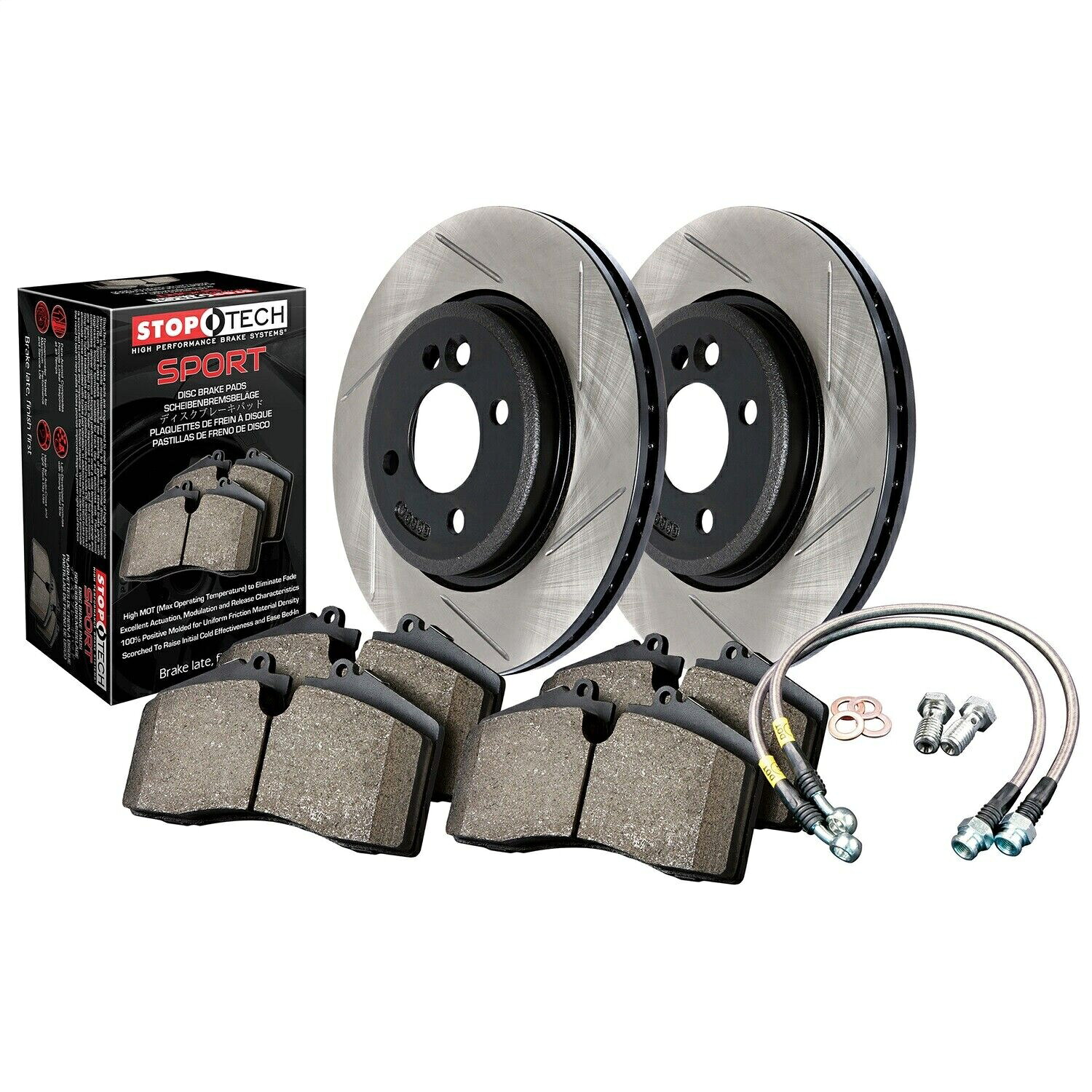 brake disc rotor 中心部部品パフォーマンスディスクブレーキパッド905.42003 DAC StopTech 977.45010R Sport Disc Brake Kit w/Slotted Rotors【並行輸入品】｜Us Custom Parts Shop USDM