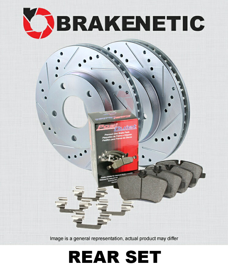 brake disc rotor リアブローケネティックスポーツドリルスロットブレーキローター + POSI静かなパッドX5M X6M BSK94668 REAR BRAKENETIC SPORT Drill Slot Brake Rotors + POSI QUIET Pads X5M X6M BSK94668【並行輸入品】|Us Custom Parts Shop USDM