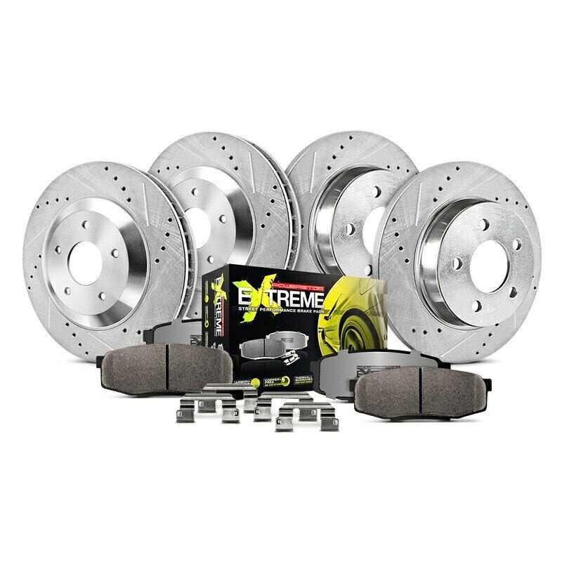 brake disc rotor 06-18ダッジ充電器充電器用のパワートップリアエドリル＆ For Ford Mustang 94-98 Brake Kit Power Stop 1-Click Street Warrior Z26 Drilled &【並行輸入品】