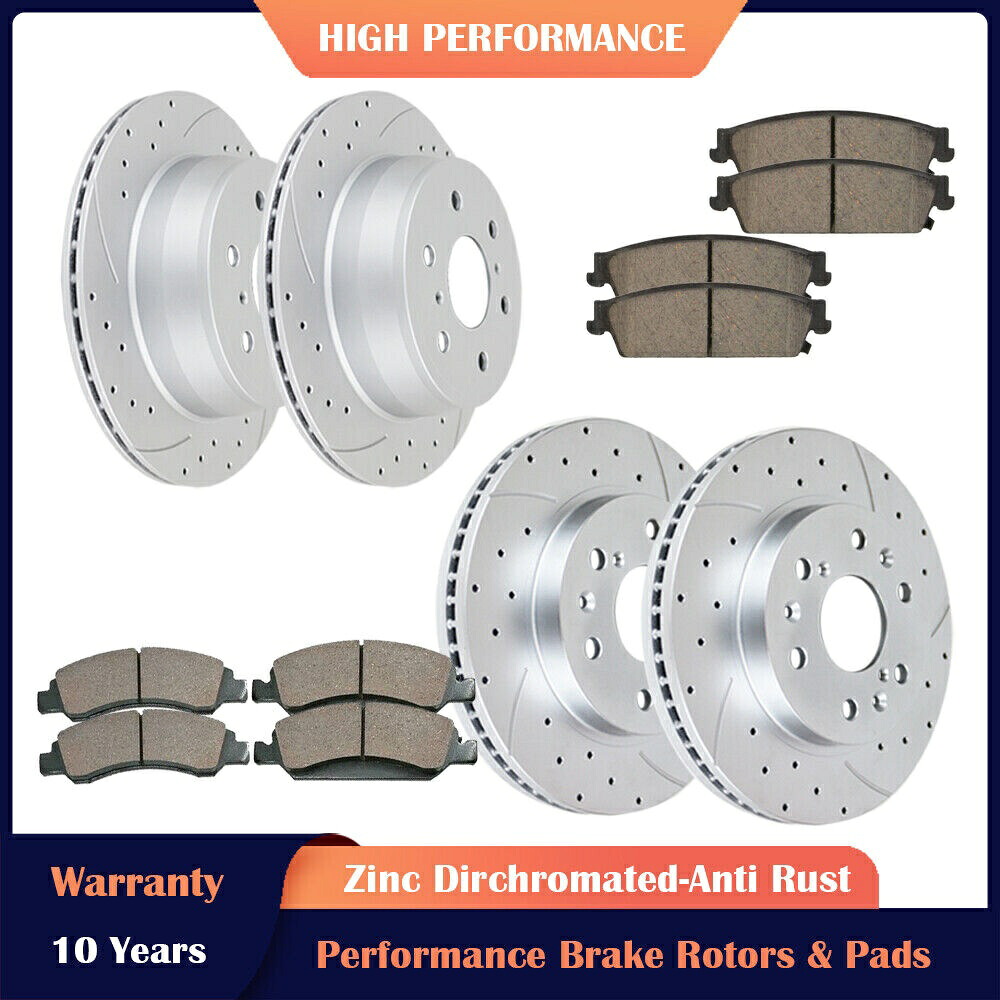 brake disc rotor パワーcrk4548Z23 Front Rear Slotted Brake Rotors and Pads for Chevrolet Silverado GMC Sierra 1500【並行輸入品】｜Us Custom Parts Shop USDM