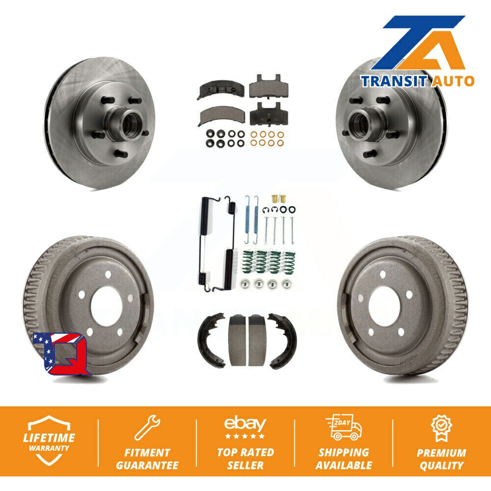 brake disc rotor フロントリアディスクブレーキローターハブアセンブリセミメタリックパッド＆ドラムキット（7pc） Front Rear Disc Brake Rotors Hub Assembly Semi-Metallic Pad & Drum Kit (7Pc) For【並行輸入品】 86,878円