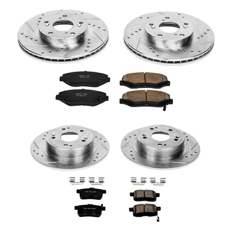brake disc rotor 中心部品品パフォーマンスディスクブレーキパッド906.40042 tcp Power Stop 1-Click Z23 Evolution Sport Brake Kit for 08-10 Honda Accord【並行輸入品】