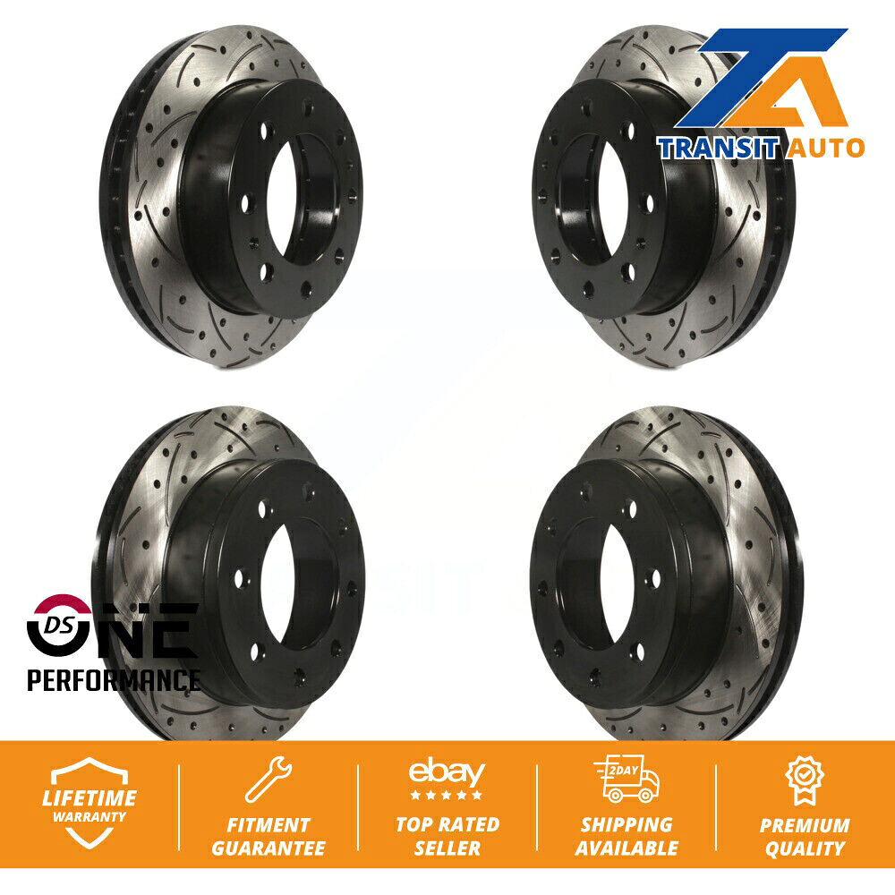 brake disc rotor シボレーシルバラード2500 HD GMCシエラ用のフロントリアドリルスロットブレーキローターキット Front Rear Drill Slot Brake Rotor Kit For Chevrolet Silverado 2500 HD GMC Sierra【並行輸入品】