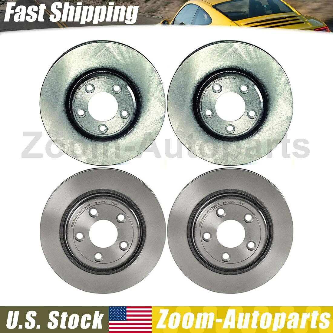 brake disc rotor [f ＆R] Brakenetic Sport Drill Slot Brake Rotors +posi静かbsk76786 Brembo Front Rear Brake Rotors Complete Set of 4 Fits 2002-2005 Ford Thunderbird【並行輸入品】