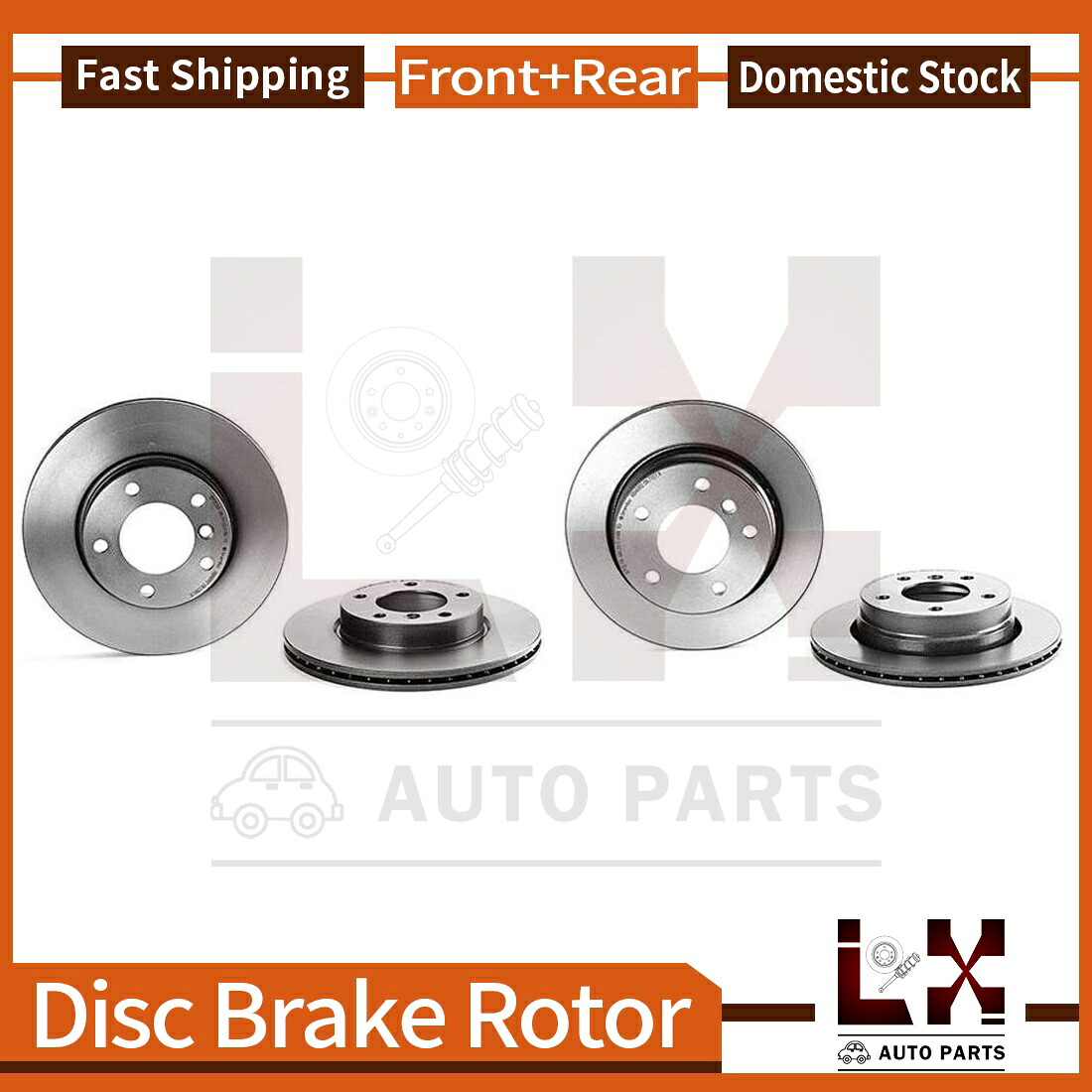 brake disc rotor 2016年年年トヨタベンザのf+rクロスクロスとパッドパッド Front & Rear Brembo Coated OE Brake Rotors Set For 1999 BMW 328i【並行輸入品】