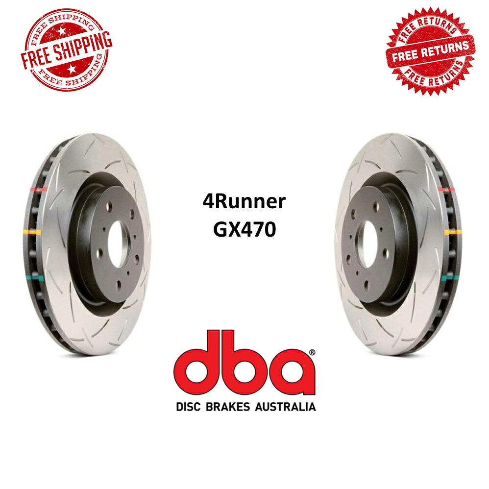 brake disc rotor DBAスロット4000シリーズT3スロットフロントブレーキディスクローターペア4runner / gx470 DBA Slotted 4000 Series T3 Slot Front Brake Disc Rotor Pair For 4Runner / GX470【並行輸入品】|Us Custom Parts Shop USDM