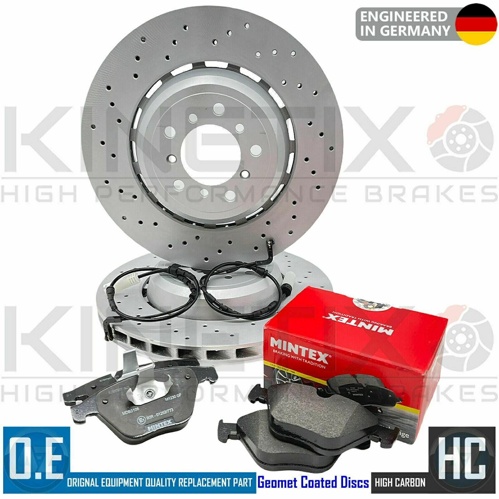 brake disc rotor ebcブレーキS2KR1834S2キットGREENTUFF2000 FOR BMW M3 E93 FRONT LEFT RIGHT DRILLED BRAKE DISCS MINTEX PADS SENSORS 360mm【並行輸入品】