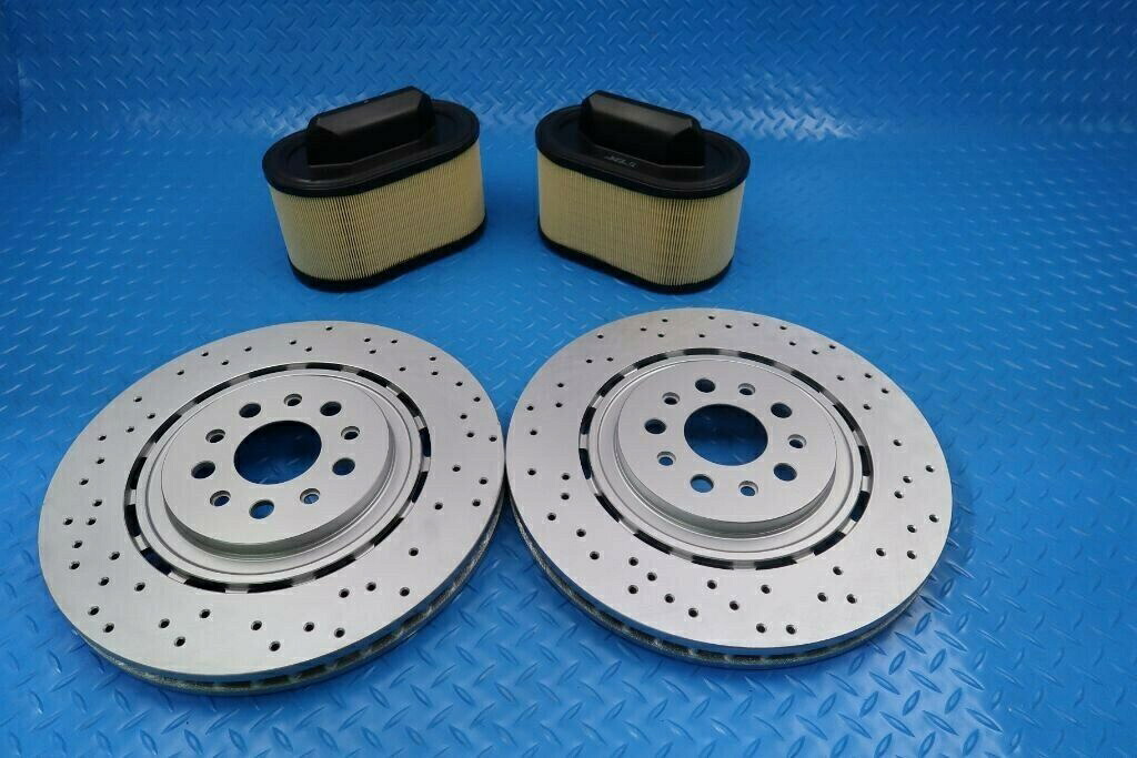 brake disc rotor フロント2x中心ブレーキローター2005-2011 Mitsubishi fuso fe180_wt Maserati Ghibli Quattroporte front brake rotors filters service kit #9286【並行輸入品】