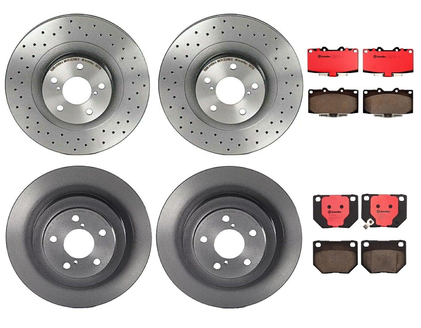brake disc rotor hkc5019.180bタロンストリートロータータロンストリートローターパッドキット Brembo Front Rear Brake Kit Disc Rotors Ceramic Pads For Impreza WRX TR Limited【並行輸入品】|Us Custom Parts Shop USDM
