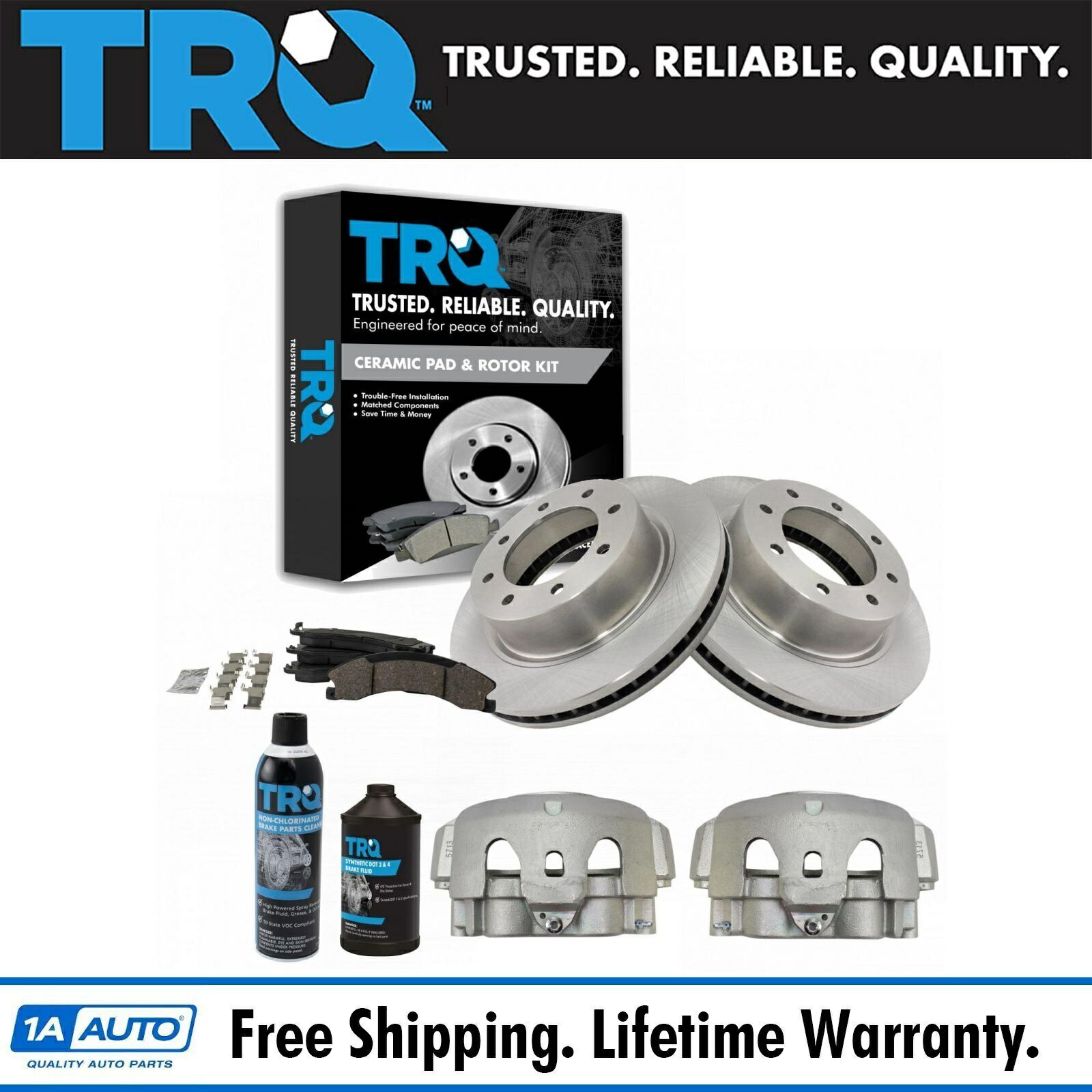 brake disc rotor ディスクブレーキディスクパッドパッドローターs4kr1355 TRQ Front Ceramic Brake Pads & Rotors Fits 12-19 Nissan NV1500 2500 3500【並行輸入品】 85,971円