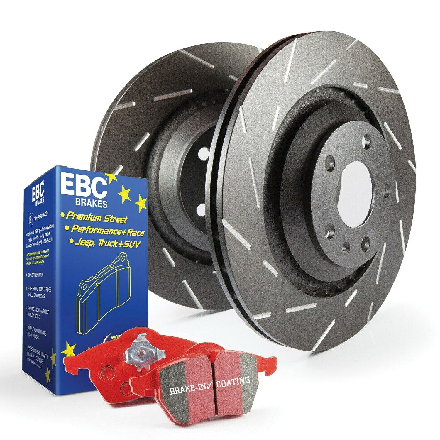 brake disc rotor hkc5174.418b EBC Brakes S4KF1760 S4 Kits Redstuff and USR Rotor Fits 14-16 Corvette【並行輸入品】