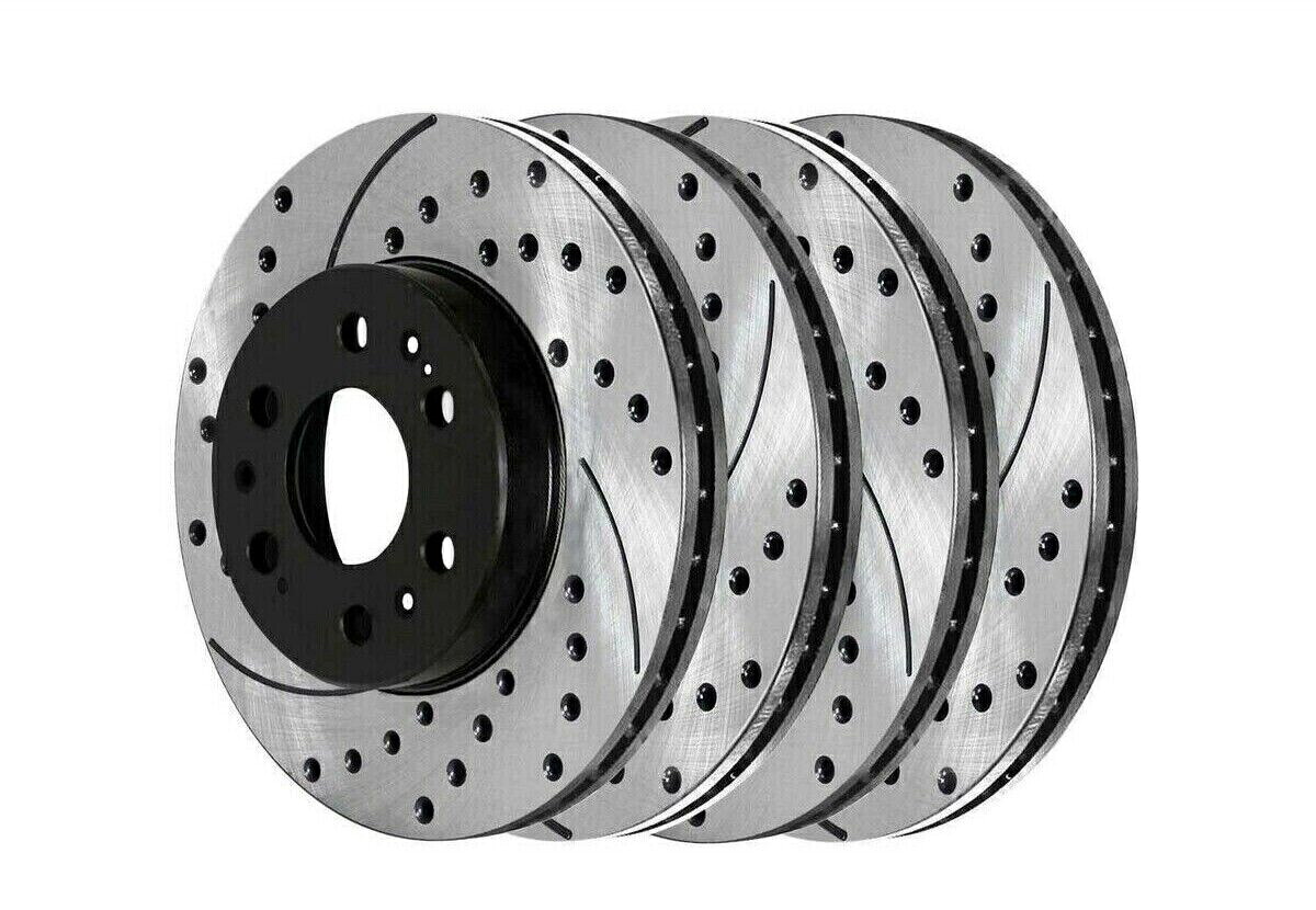 brake disc rotor ディスクブレーキローターローターブレーキローターローターフロント左前面右テック86 2017-2019 86 Front & Rear Drilled Slotted Brake Rotors Set of 4 for Chevy Silverado 1500 5.3L【並行輸入品】|Us Custom Parts Shop USDM