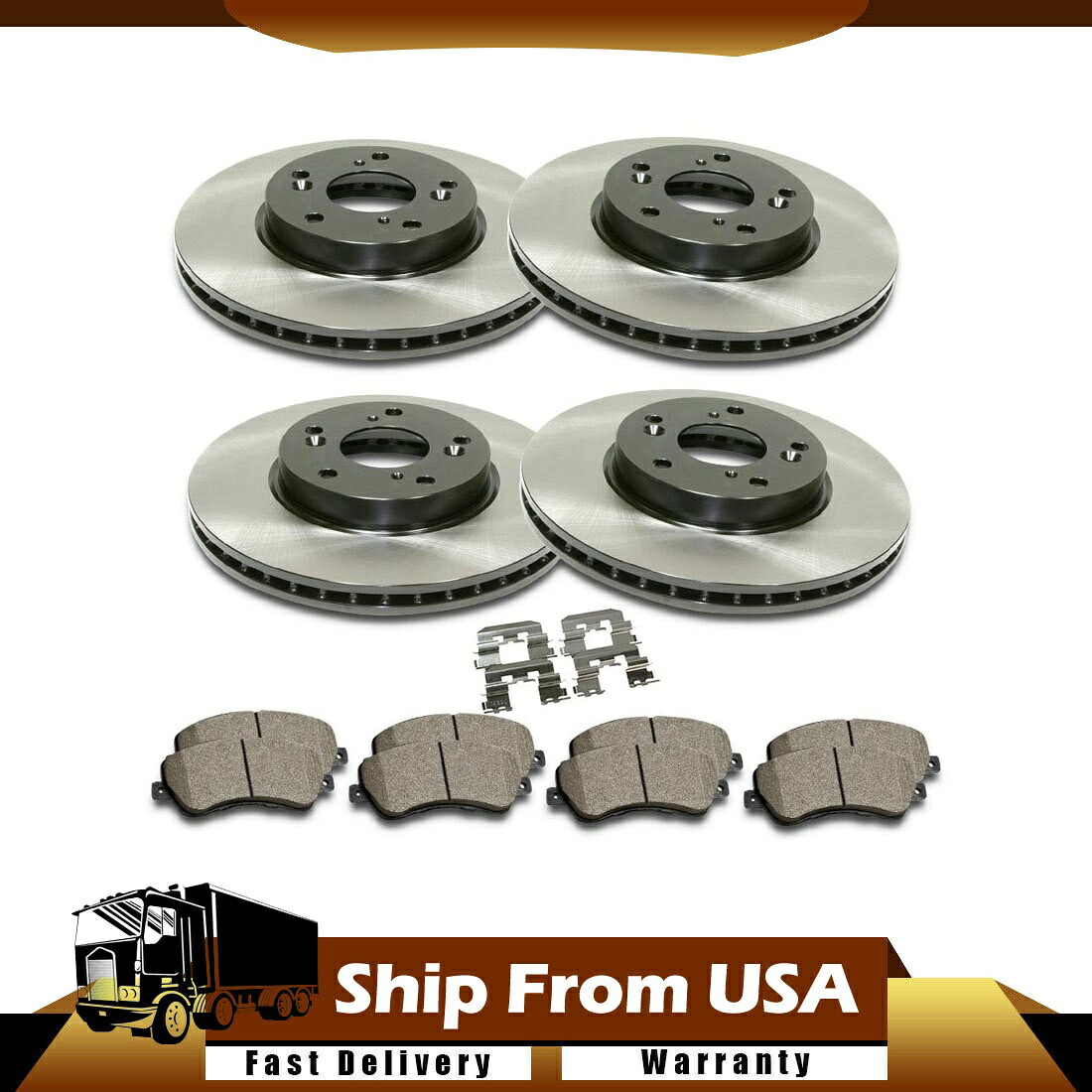 brake disc rotor Empi 22-2986 vw Front,Rear 6X Centric Brake Pad Rotor Set fits 2004-2008 Acura TSX_WT【並行輸入品】