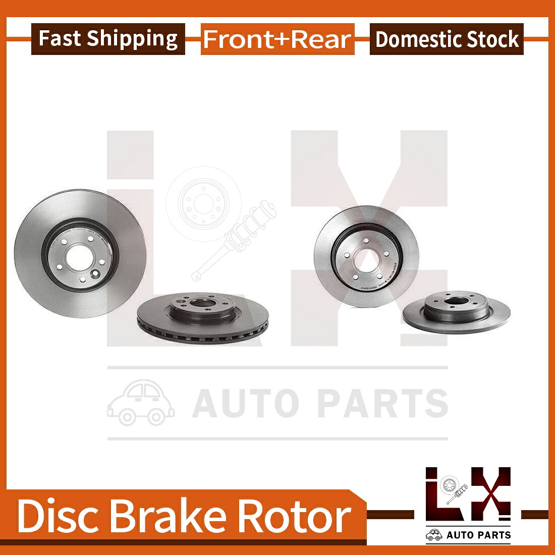 brake disc rotor シボレーカマロ82-92ブレーキブレーキストップ1クリックZ23 Front & Rear Brembo Coated OE Brake Rotors Set For 2011 Volvo S40【並行輸入品】