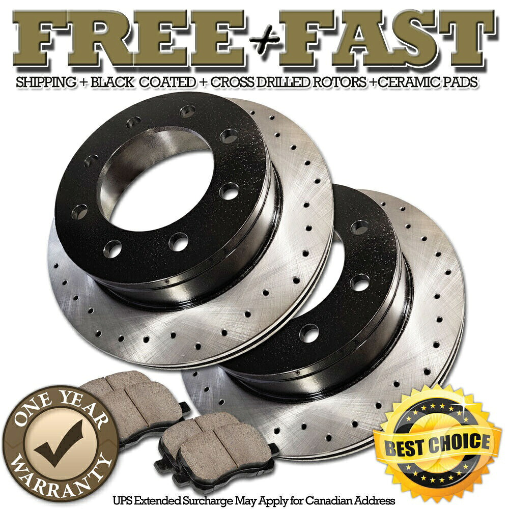 brake disc rotor CC 2012-2016 H1058 FRONT Premium BLACK Brake Rotors Pad FOR 2007 F250 F350 Super Duty 4WD SRW【並行輸入品】