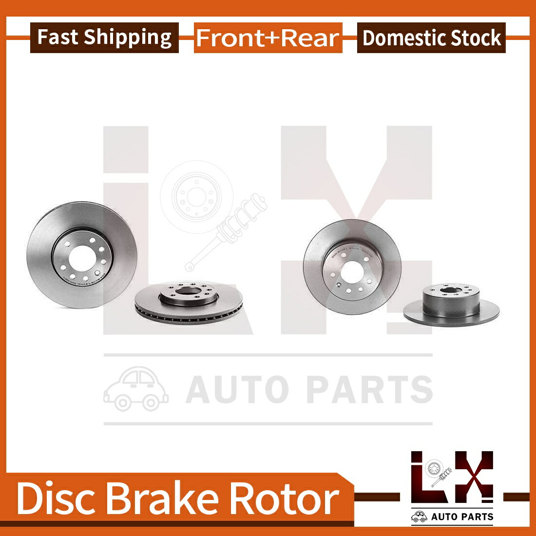 brake disc rotor ディスク-3gdシリーズシリーズスロットローターebcブレーキgd7559 Front & Rear Brembo Coated OE Brake Rotors Set For 1999-2001 Saab 9-3【並行輸入品】