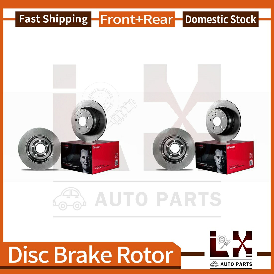brake disc rotor [フロント +リア] Brakenetic Premium Cross Drilled Brake Discortors BPRS71407 Front & Rear Brembo Coated OE Brake Rotors Set For Ford Mustang 2005-2012【並行輸入品】｜Us Custom Parts Shop USDM