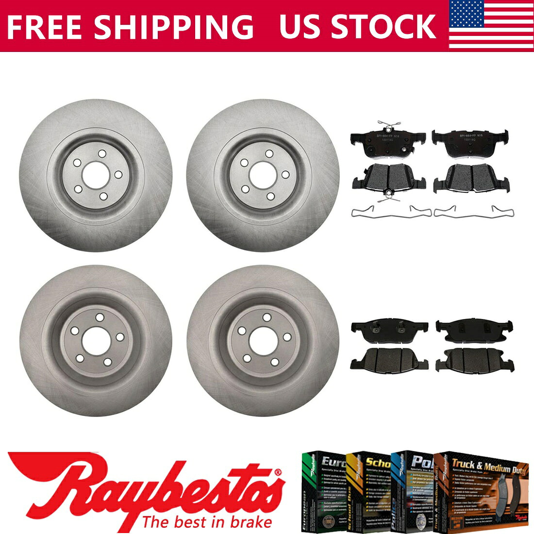brake disc rotor [フロント +リア] Brakenetic Premium Cross Drilled Brake Discortors [V6] BPRS84947 For 2019 Lincoln Nautilus Front Rear Brake Rotors & Ceramic Brake Pads Raybestos【並行輸入品】｜Us Custom Parts Shop USDM