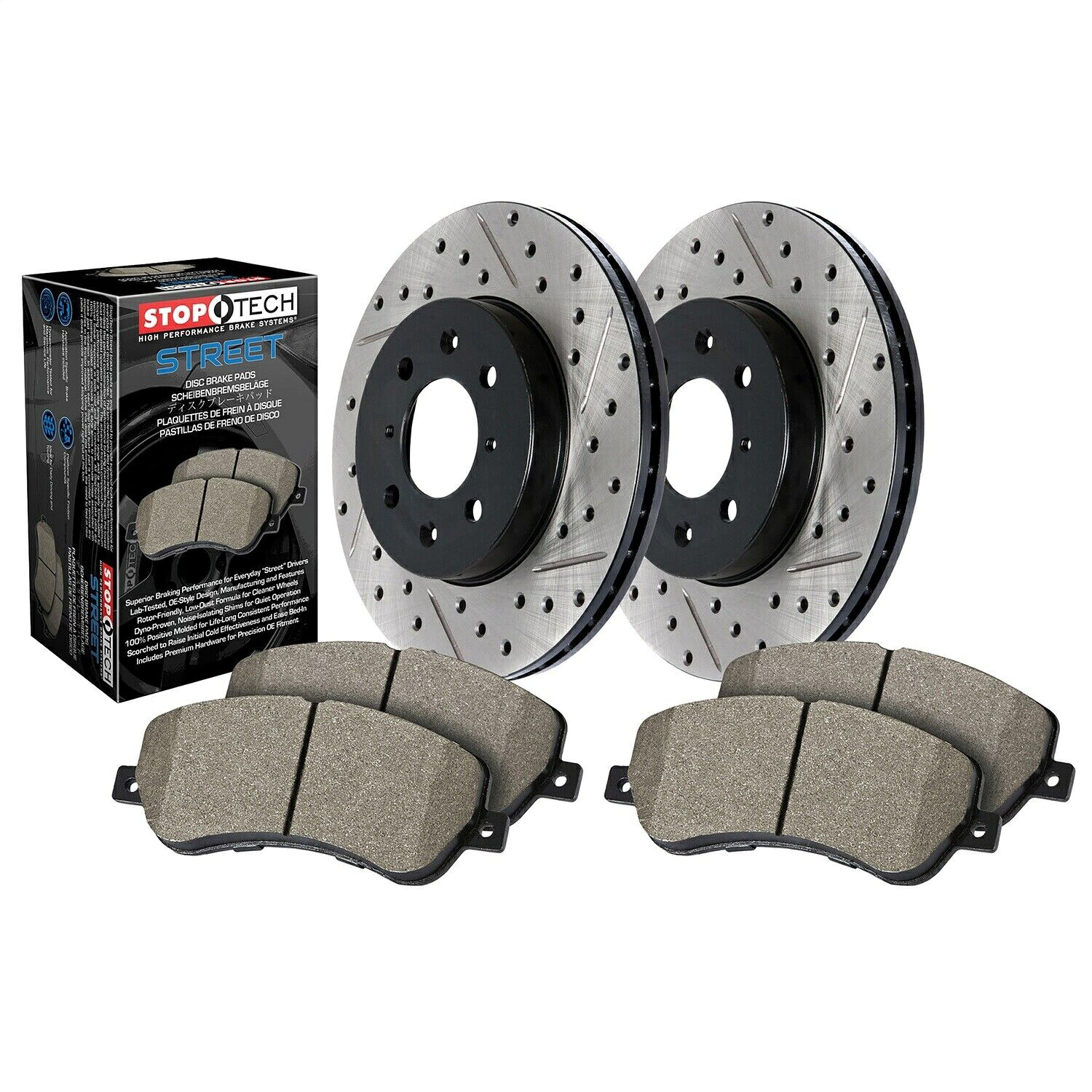 brake disc rotor フロント+リアリアブラケネティッククロスドリルド30.62172.21 StopTech 938.40018 Disc Brake Upgrade Kit【並行輸入品】