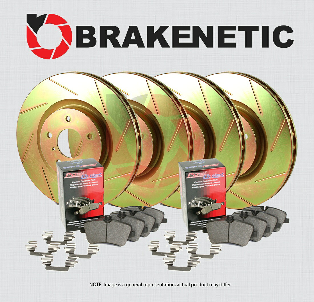 brake disc rotor [F＆R] Brakenetic Sport Slotted Brake Rotors + Posi静かなセラミックパッドBSK93411 [F&R] BRAKENETIC SPORT SLOTTED Brake Rotors + POSI QUIET Ceramic Pads BSK93411【並行輸入品】｜Us Custom Parts Shop USDM