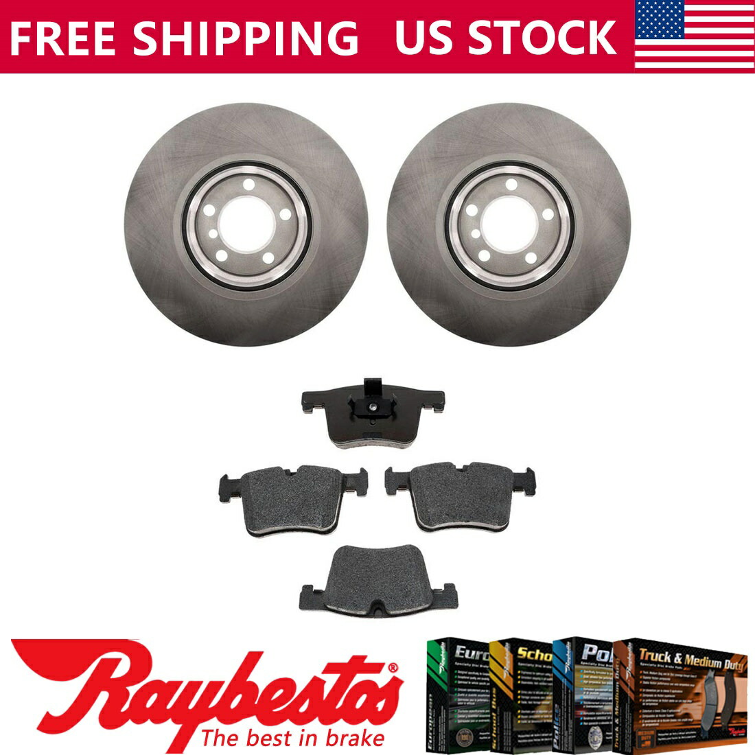 brake disc rotor 2016-2018 BMW 330Eのフロントキットブレーキローター +メタリックパッドとハードウェア Front Kit Brake Rotors + Metallic Pads & Hardware For 2016-2018 BMW 330e【並行輸入品】 86,878円
