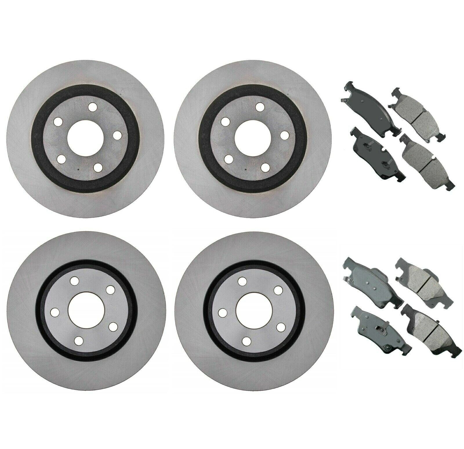 brake disc rotor ダッジデュランゴジープグランドチェロキーフロント＆リアディスクブレーキローター＆パッドキット用 For Dodge Durango Jeep Grand Cherokee Front & Rear Disc Brake Rotors & Pads Kit【並行輸入品】｜Us Custom Parts Shop USDM