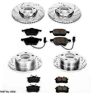 brake disc rotor パワーストップK532フロント/リアZ23エボリューション1アウディA6 Quattro用のクリックブレーキキット Power Stop K532 Front/Rear Z23 Evolution 1-Click Brake Kit for Audi A6 Quattro【並行輸入品】