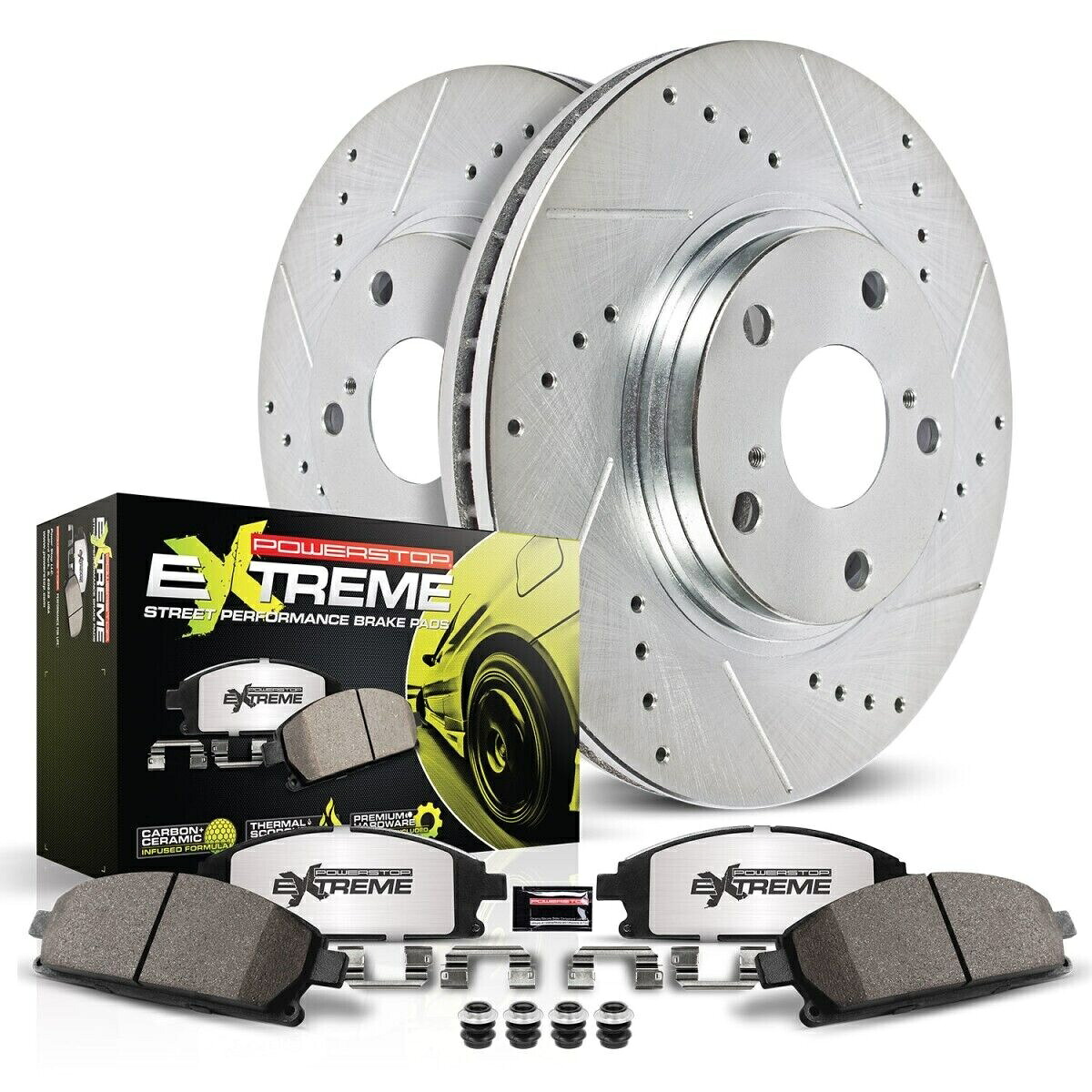 brake disc rotor K6998-26パワーストップブレーキディスクとパッドキット2輪セットシボレーカマロのフロント K6998-26 Powerstop Brake Disc and Pad Kits 2-Wheel Set Front for Chevy Camaro【並行輸入品】｜Us Custom Parts Shop USDM