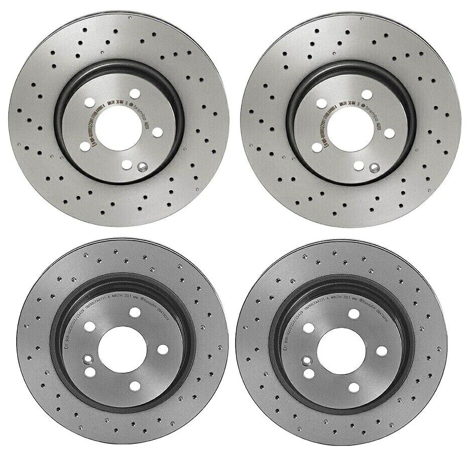 brake disc rotor MB W204 C207 A207 SPORT PKG用のブレンボフロントリアブレーキディスクローター掘削キット Brembo Front Rear Brake Disc Rotors Drilled Kit For MB W204 C207 A207 Sport Pkg【並行輸入品】｜Us Custom Parts Shop USDM