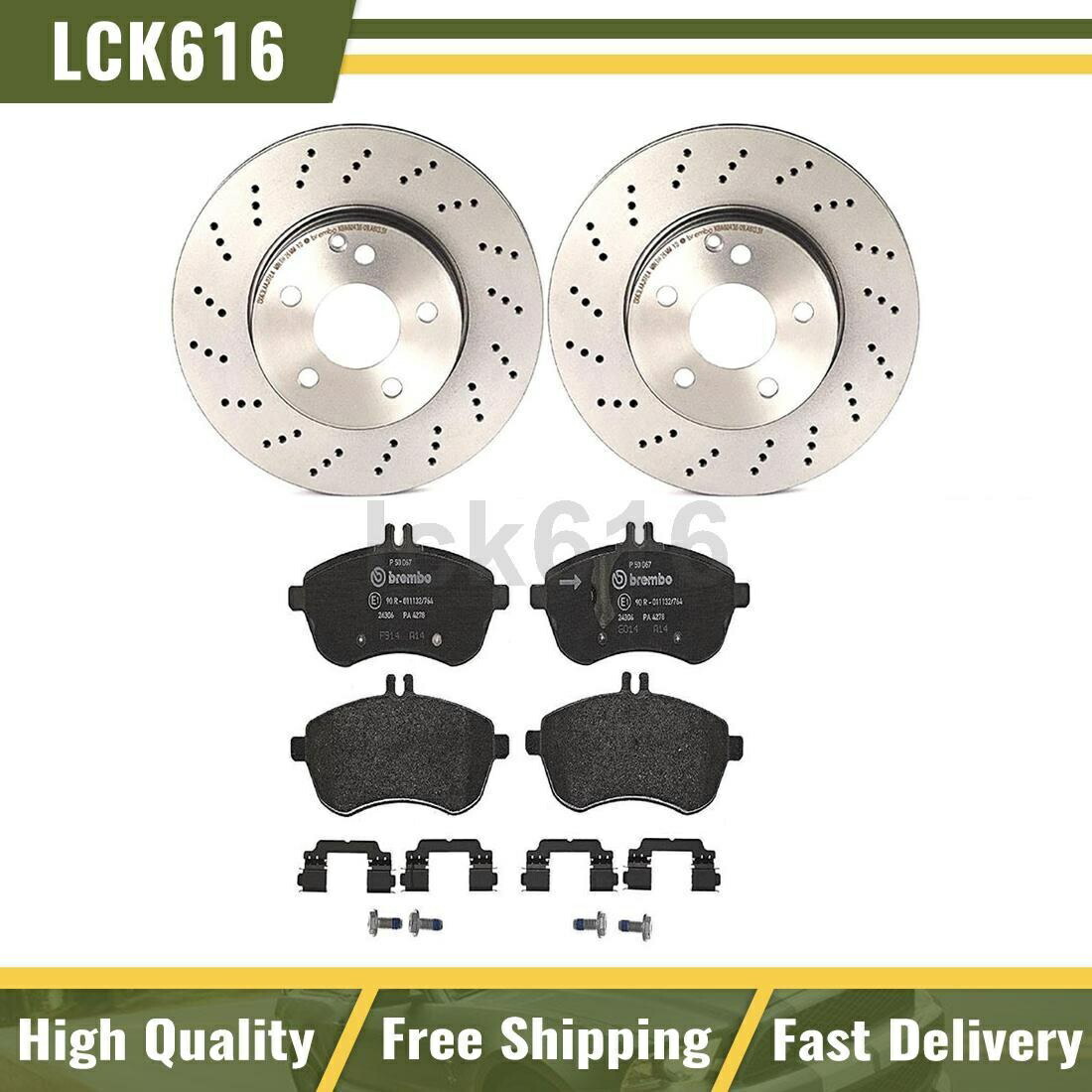brake disc rotor 2008年から2012年のメルセデスベンツC300のフロントブレンボブレーキキットブレーキパッドとローター Front Brembo Brake Kit brake pads and rotors For 2008-2012 Mercedes-Benz C300【並行輸入品】 86,878円