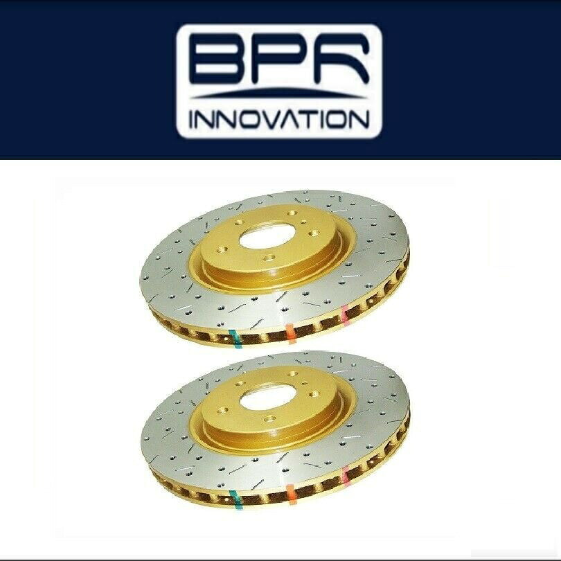 brake disc rotor Subaru Forester/Imprezaリアドリル＆スロット4000シリーズローター（ペア）のDBA DBA For Subaru Forester/Impreza Rear Drilled & Slotted 4000 Series Rotor (Pair)【並行輸入品】