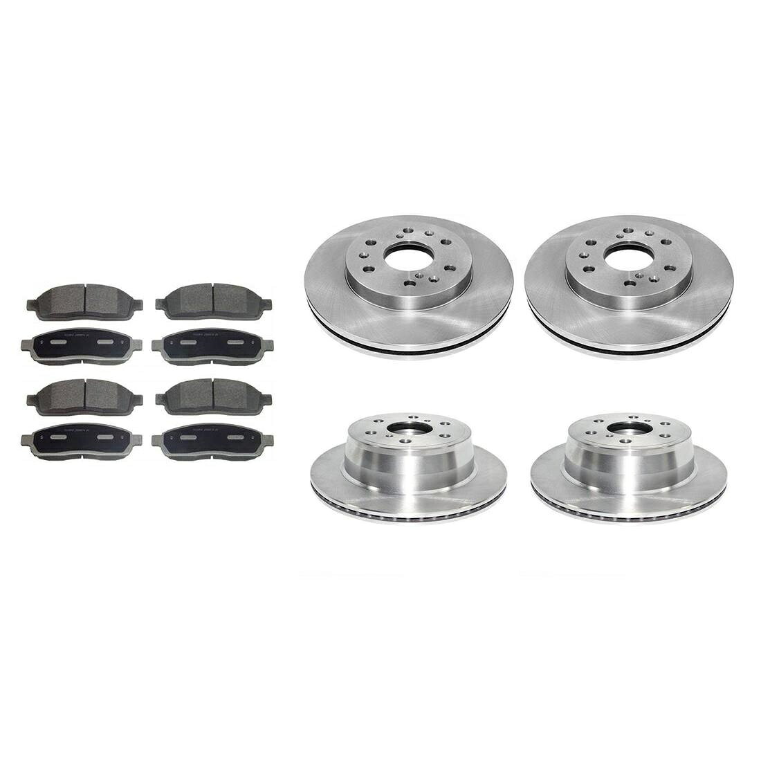 brake disc rotor フロントリアキットブレーキローターセラミックパッドは2014-2015シボレーシルバラード1500に適合します Front Rear Kit Brake Rotors Ceramic Pads Fits 2014-2015 Chevrolet Silverado 1500【並行輸入品】|Us Custom Parts Shop USDM