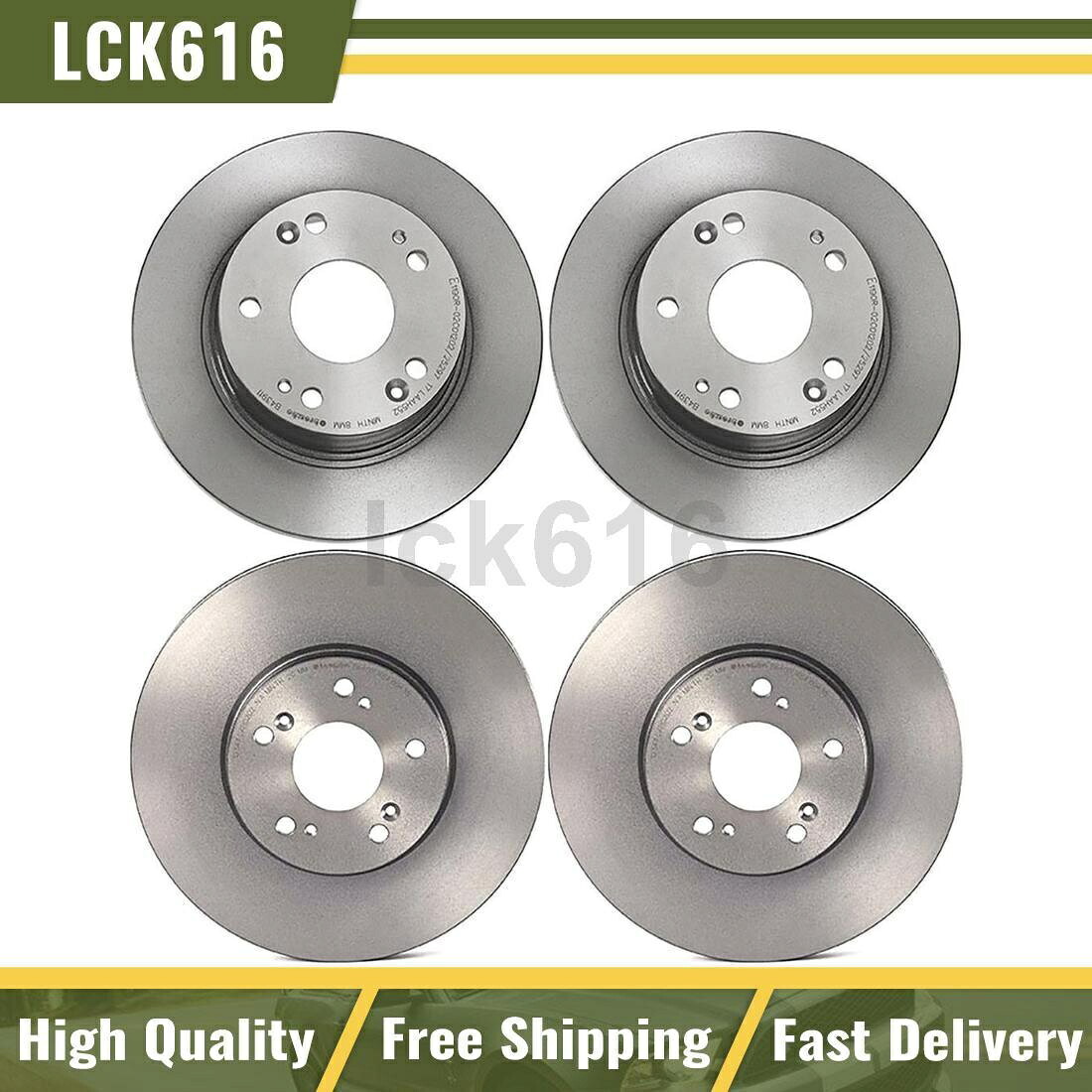 brake disc rotor 2003年から2007年のホンダアコードのために4のブレンボブレーキローターフロントリアキットセット Brembo Brake Rotors Front Rear Kit Set of 4 For 2003-2007 Honda Accord【並行輸入品】